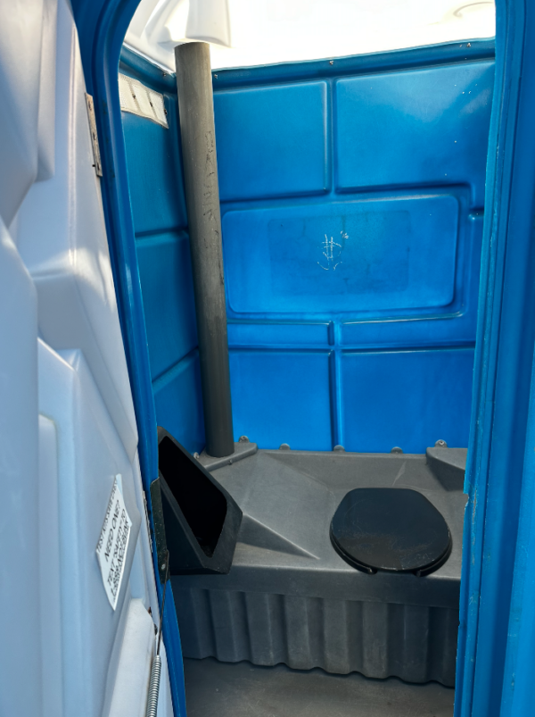 Inside Blue Porta Potty for Sale