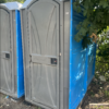 Grey Blue Outhouse Portable Toilets with Flush and Sink for Sale
