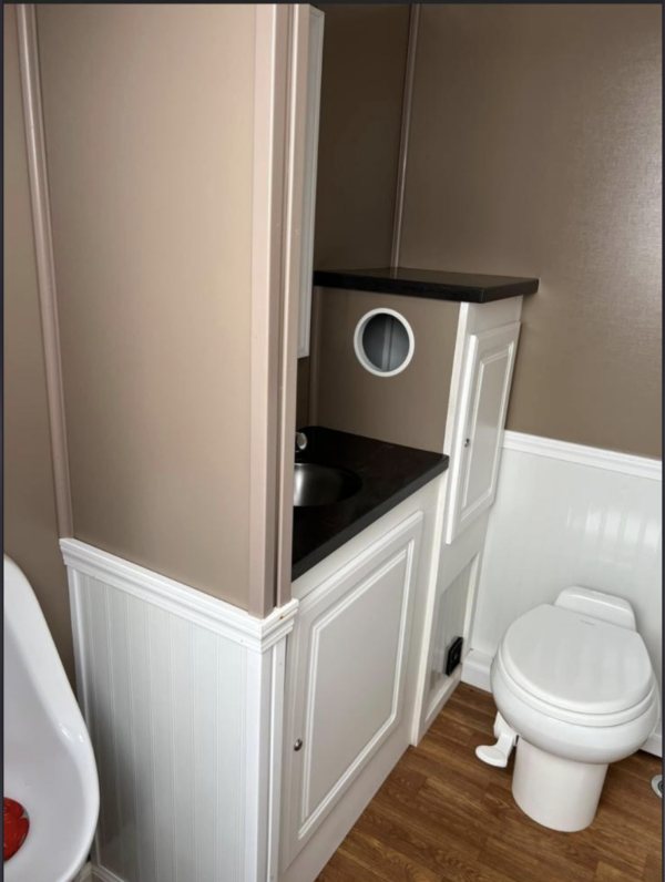 Male side of two unit trailer washroom for sale